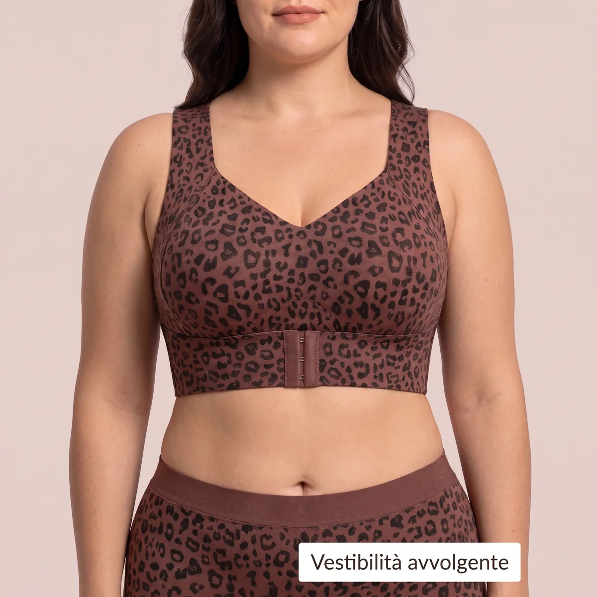 Jelly Soft Animalier marrone, indossato, vista frontale